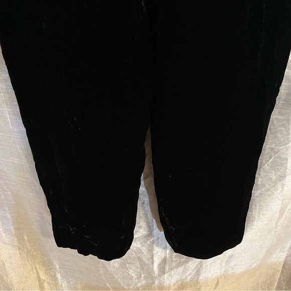 Massimo Dutti SZ 8 GUC, non stretch baggy crushed velvet trousers, side zip - Picture 10 of 14